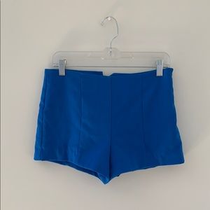 Electric blue short shorts